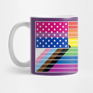 Bi Pride Progressive American Flag Mug